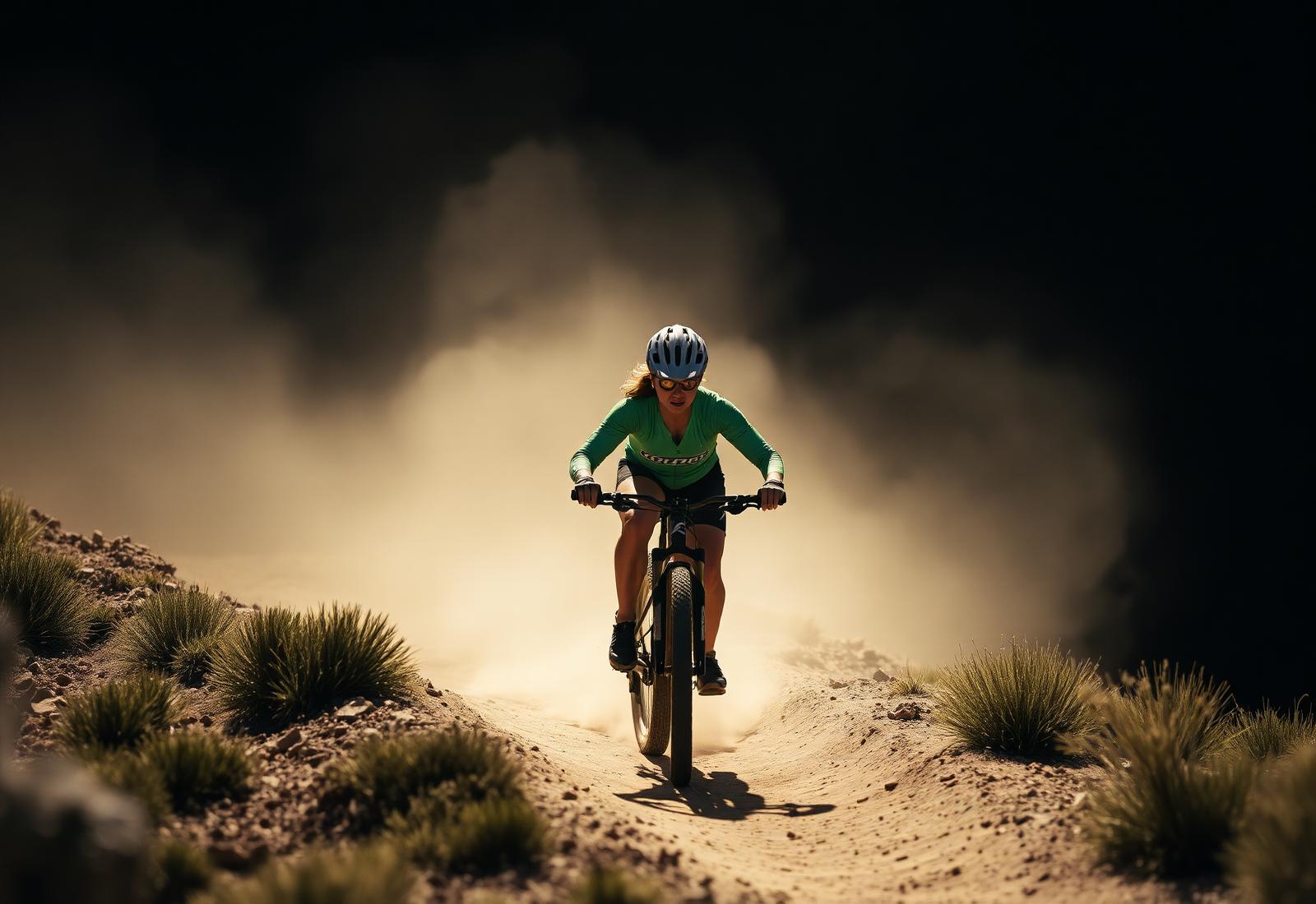 Mountain biker on trail